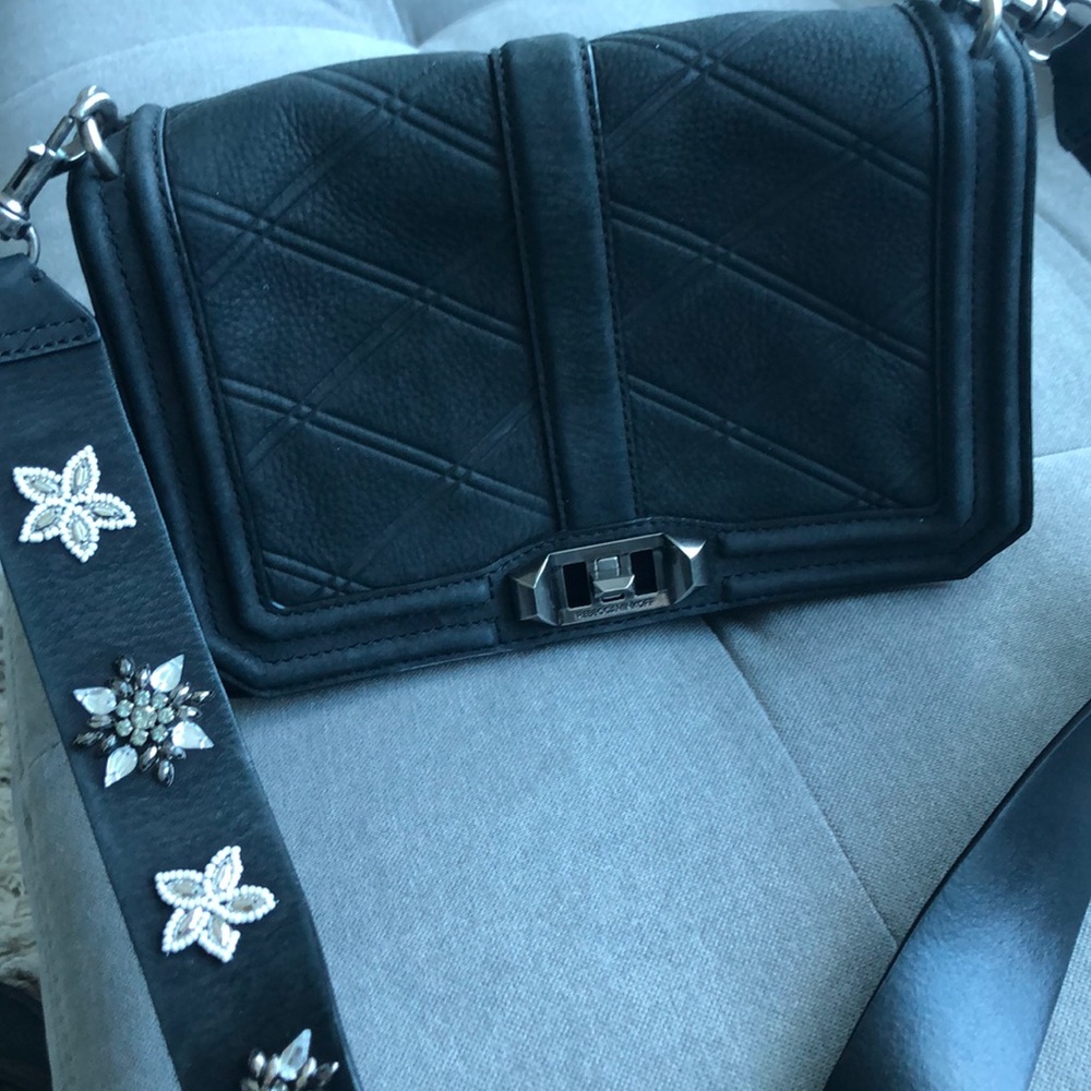 Rebecca Minkoff Black Crossbody w/ Guitar Strap